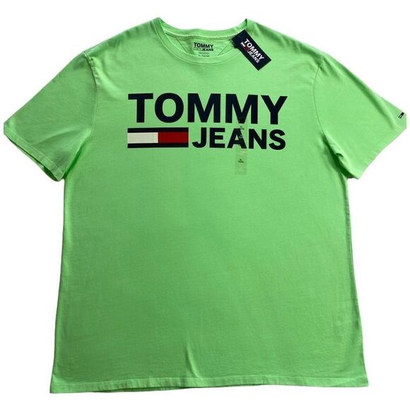 TOMMY JEANS MEN’S XLARGE Logo Tshirt - Picture 1 of 8